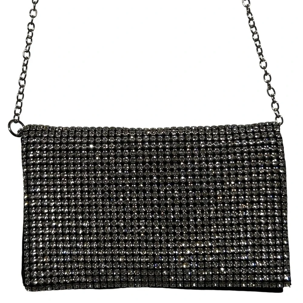 Amber Sceats Stella Rhinestone Bling Evening Clutch Bag 8